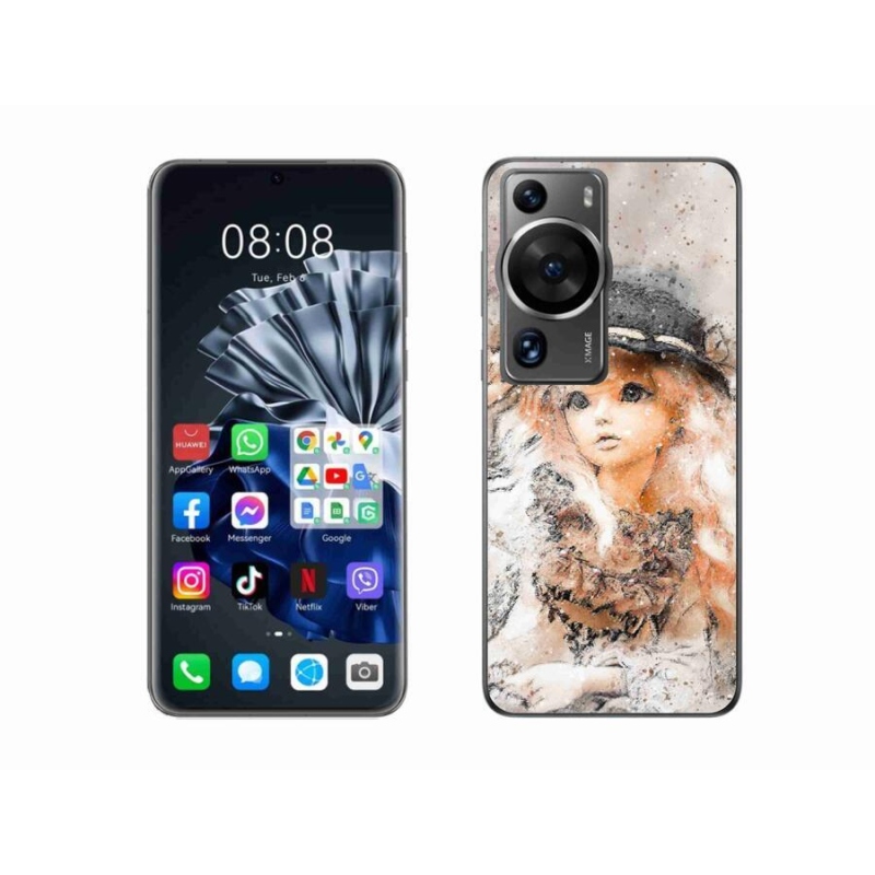Gelový kryt mmCase na Huawei P60 Pro - holčička s kloboukem