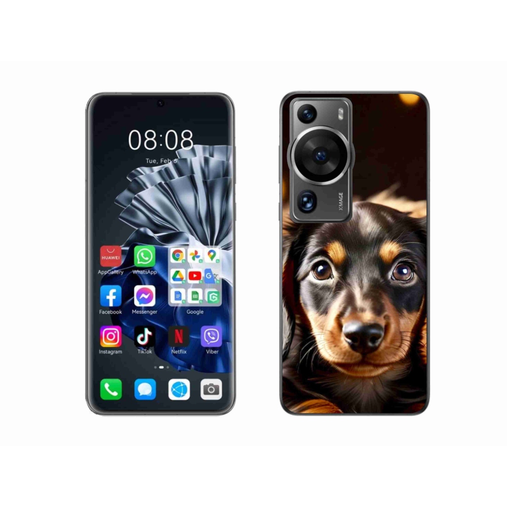 Gelový kryt mmCase na Huawei P60 Pro - jezevčík