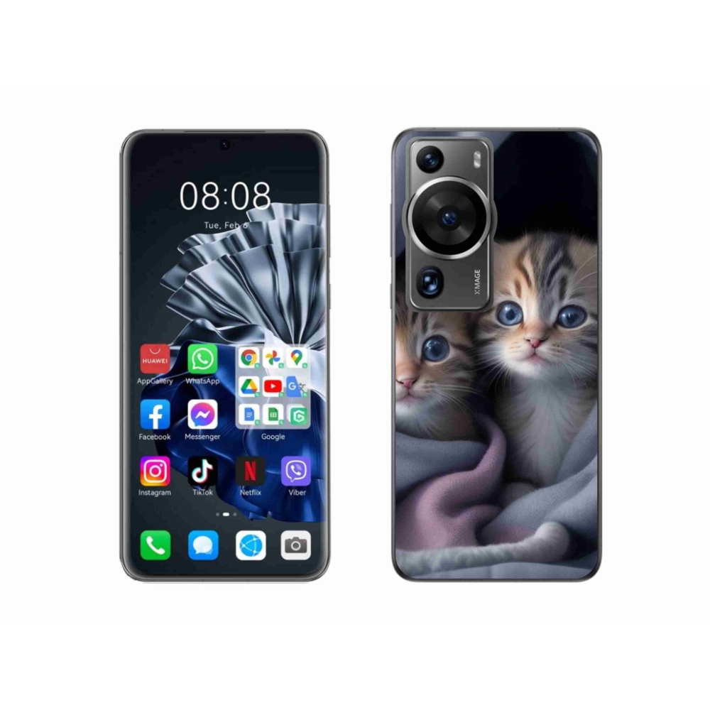 Gelový kryt mmCase na Huawei P60 Pro - kočičí duo 2