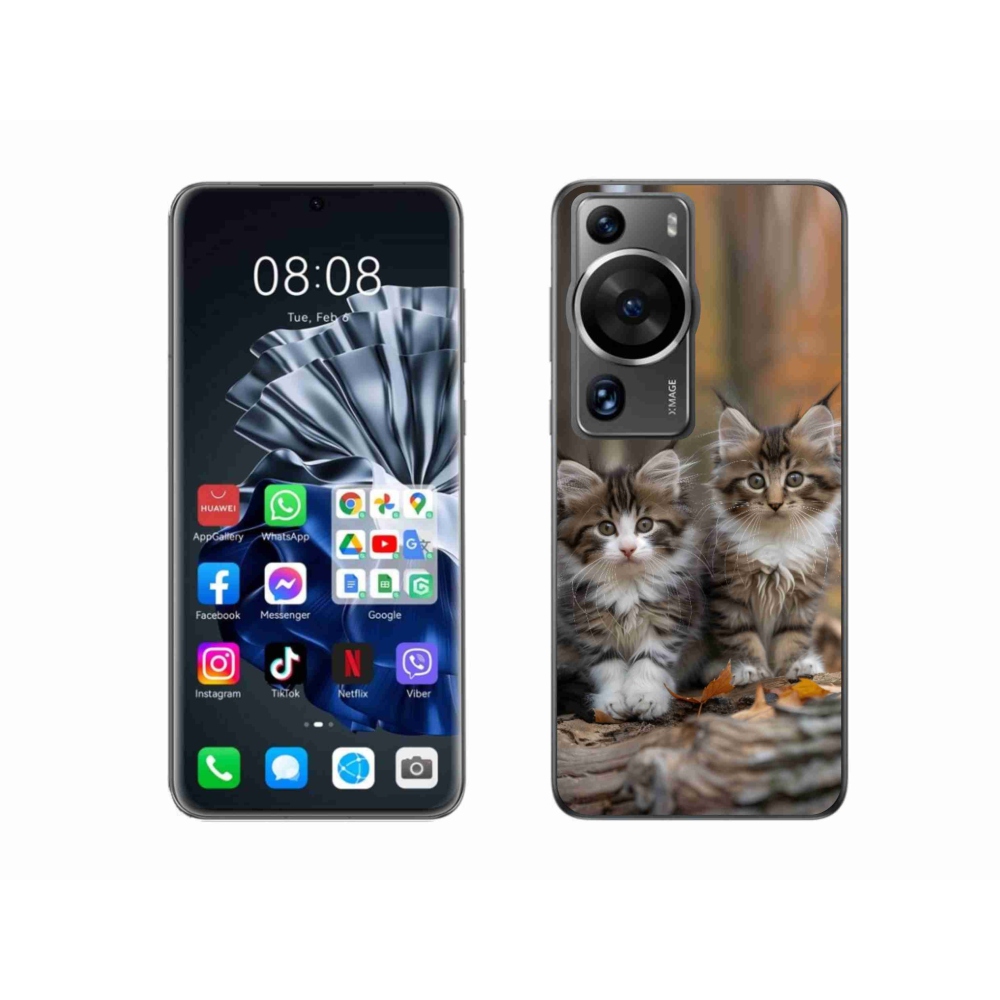 Gelový kryt mmCase na Huawei P60 Pro - kočičí duo 3