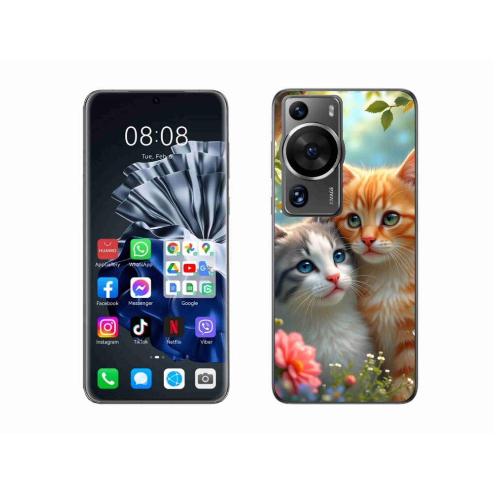Gelový kryt mmCase na Huawei P60 Pro - kočičí láska 2