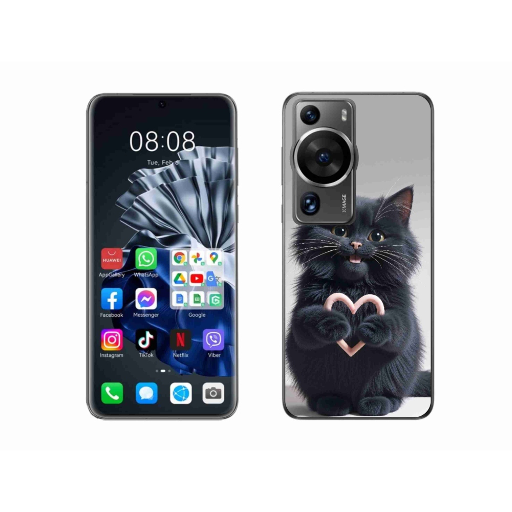 Gelový kryt mmCase na Huawei P60 Pro - kočičí láska 3