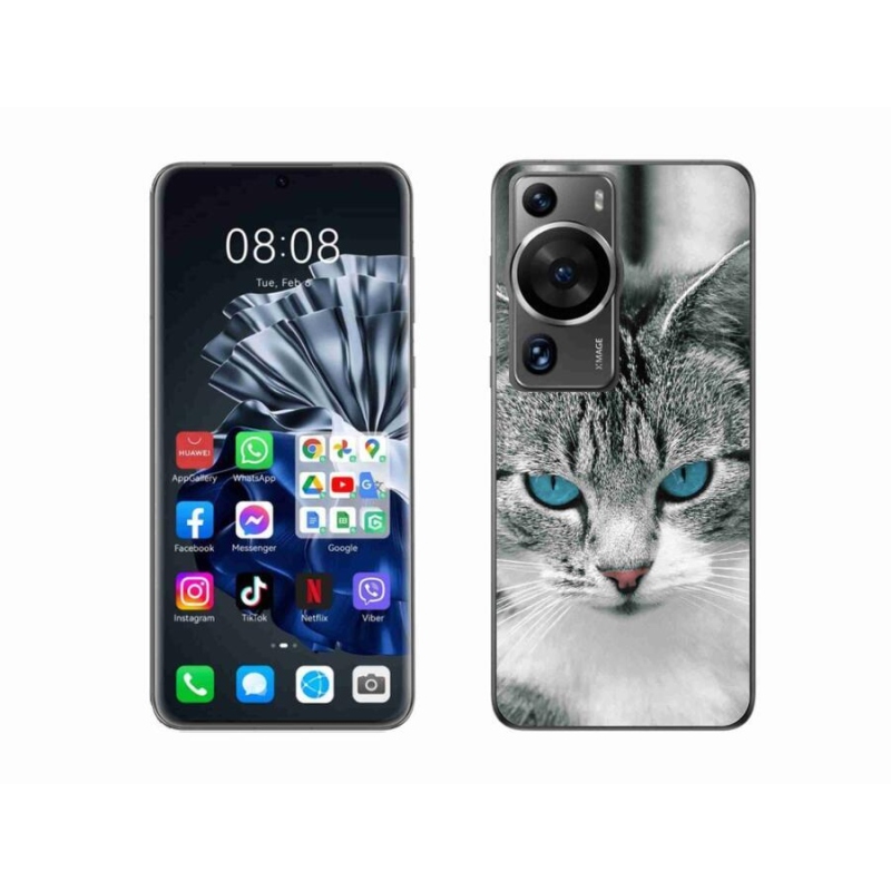 Gelový kryt mmCase na Huawei P60 Pro - kočičí pohled 1