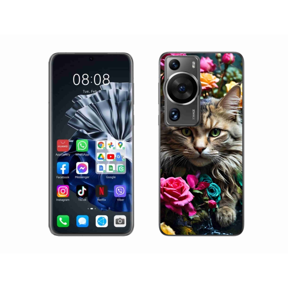 Gelový kryt mmCase na Huawei P60 Pro - kočíčí pohled 2