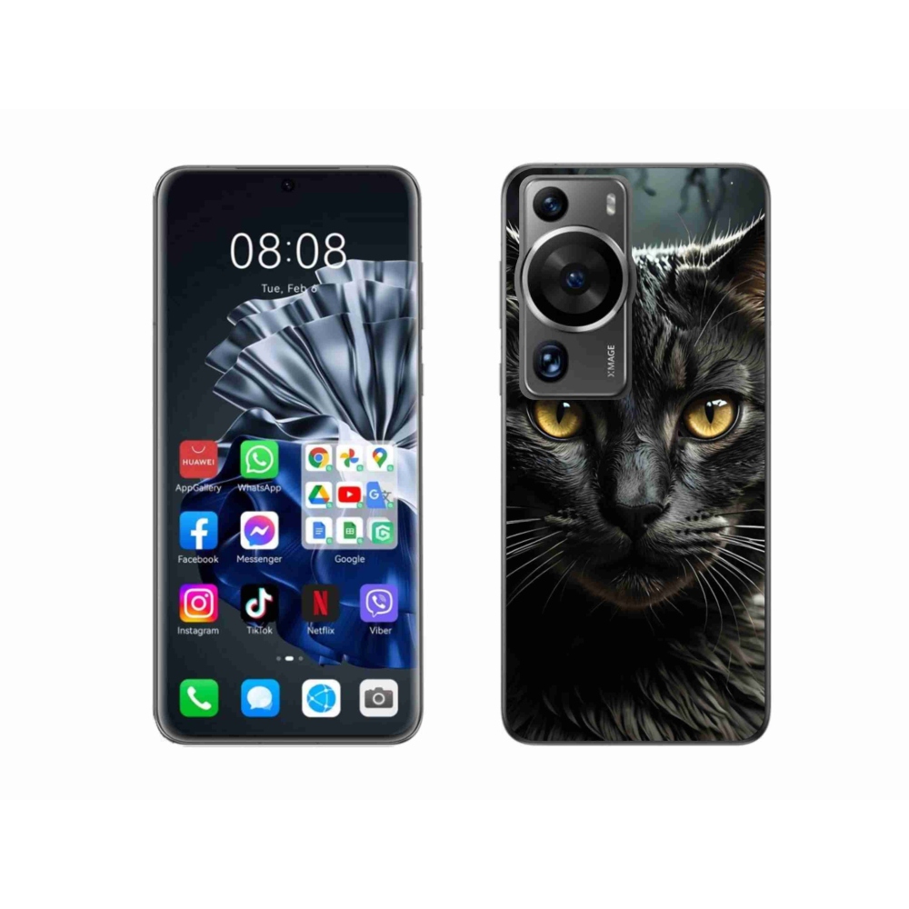 Gelový kryt mmCase na Huawei P60 Pro - kočičí pohled 3