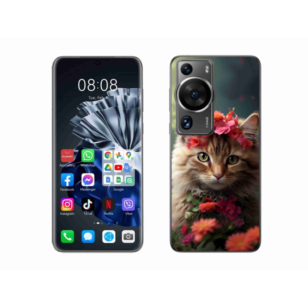 Gelový kryt mmCase na Huawei P60 Pro - kočíčí princezna