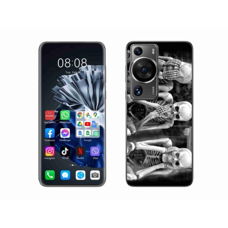 Gelový kryt mmCase na Huawei P60 Pro - kostlivci