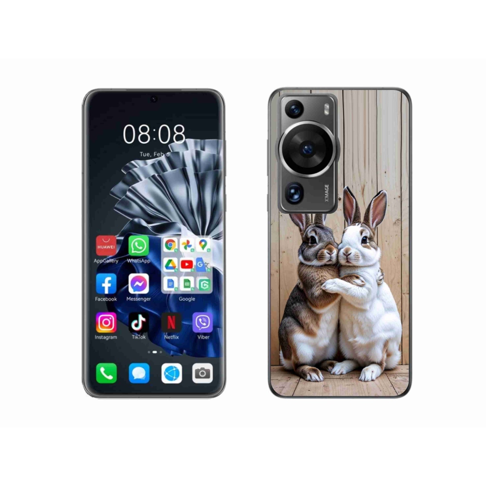 Gelový kryt mmCase na Huawei P60 Pro - králičí pár