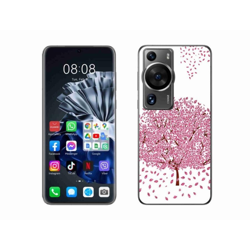 Gelový kryt mmCase na Huawei P60 Pro - kreslený strom s listy