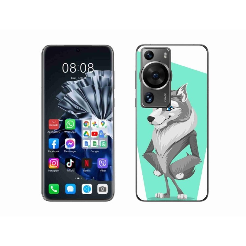 Gelový kryt mmCase na Huawei P60 Pro - kreslený vlk