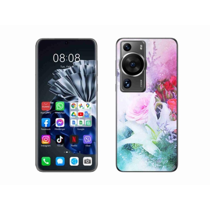 Gelový kryt mmCase na Huawei P60 Pro - květiny 4