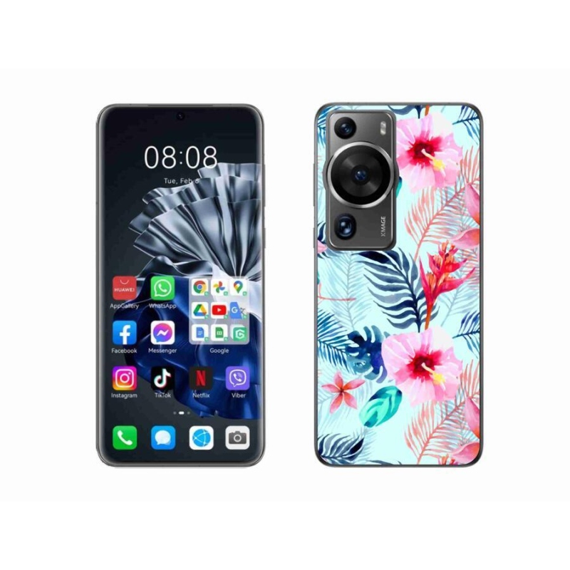 Gelový kryt mmCase na Huawei P60 Pro - květiny