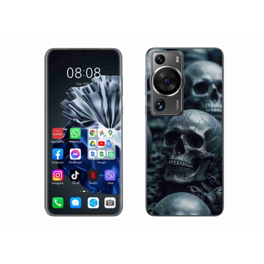 Gelový kryt mmCase na Huawei P60 Pro - lebka 2
