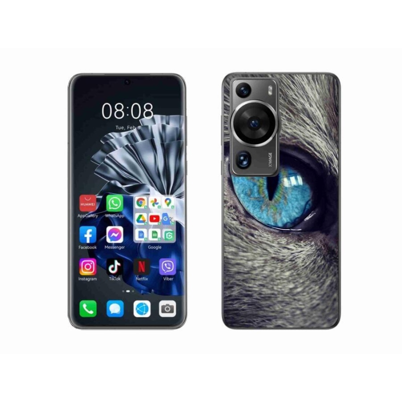 Gelový kryt mmCase na Huawei P60 Pro - modré kočičí oko