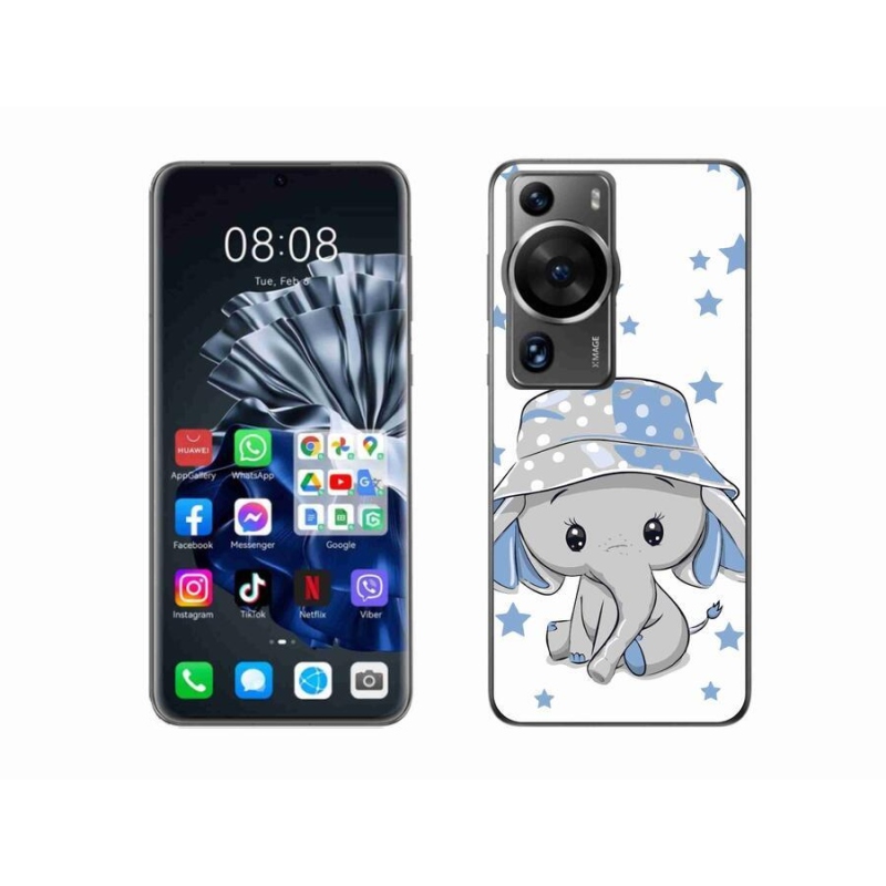 Gelový kryt mmCase na Huawei P60 Pro - modrý slon