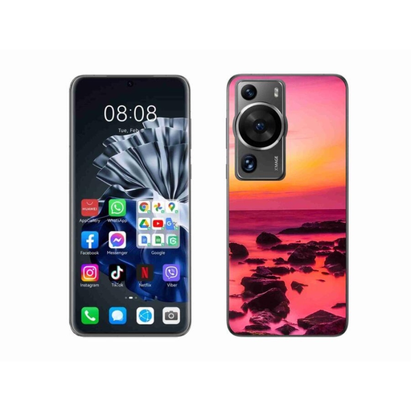 Gelový kryt mmCase na Huawei P60 Pro - moře a záře