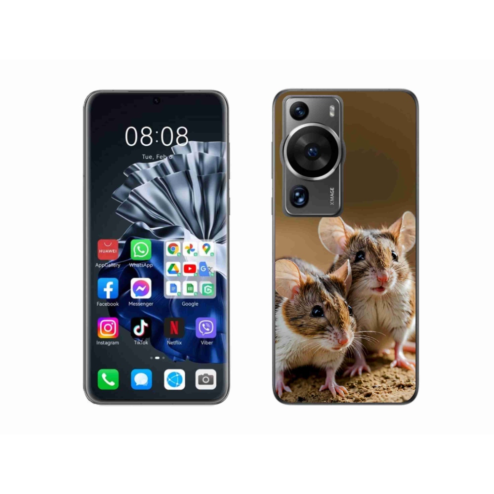 Gelový kryt mmCase na Huawei P60 Pro - myší duo