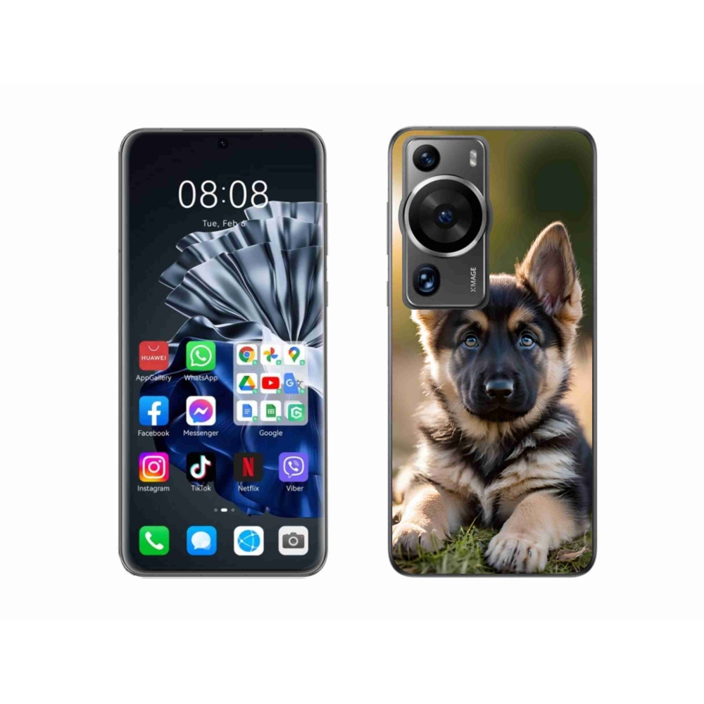 Gelový kryt mmCase na Huawei P60 Pro - německý ovčák v přírodě