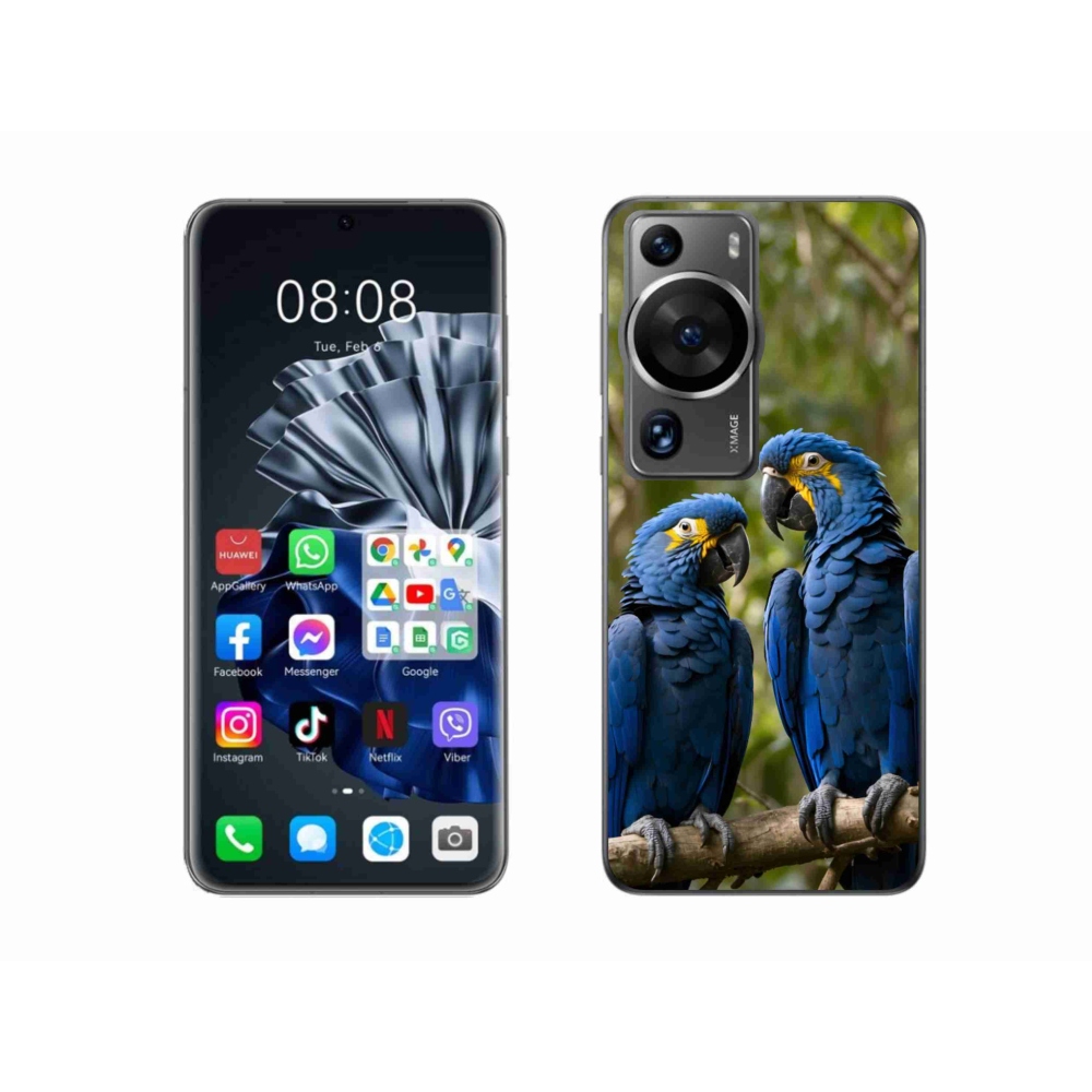Gelový kryt mmCase na Huawei P60 Pro - papouščí duo