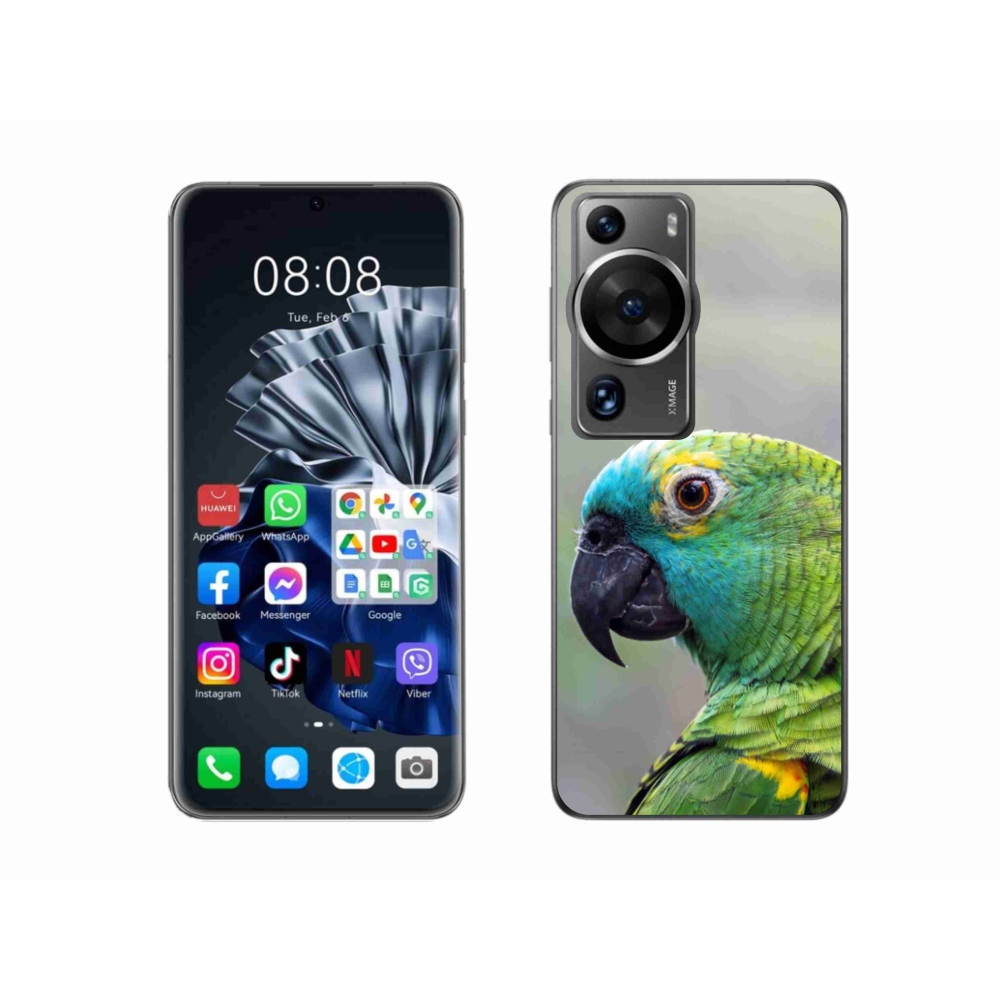 Gelový kryt mmCase na Huawei P60 Pro - papoušek amazoňan