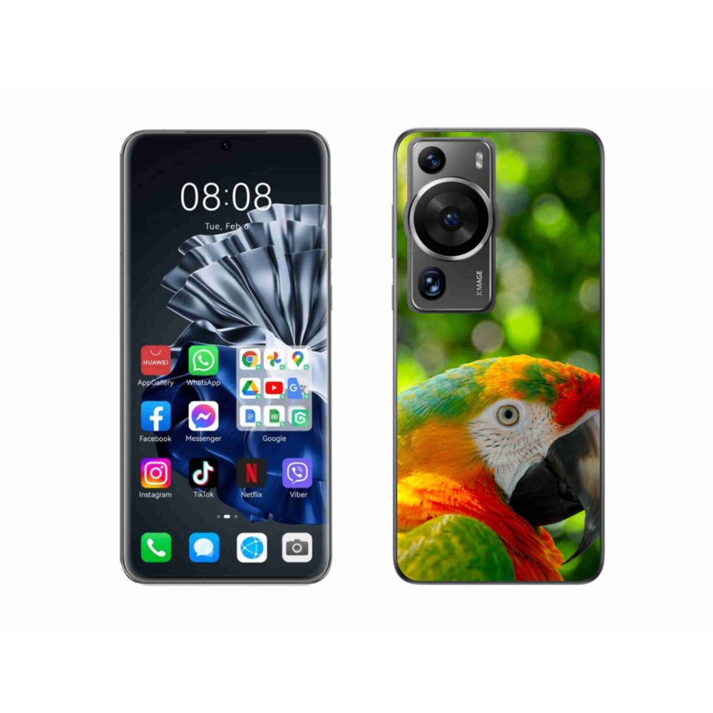Gelový kryt mmCase na Huawei P60 Pro - papoušek ara 3