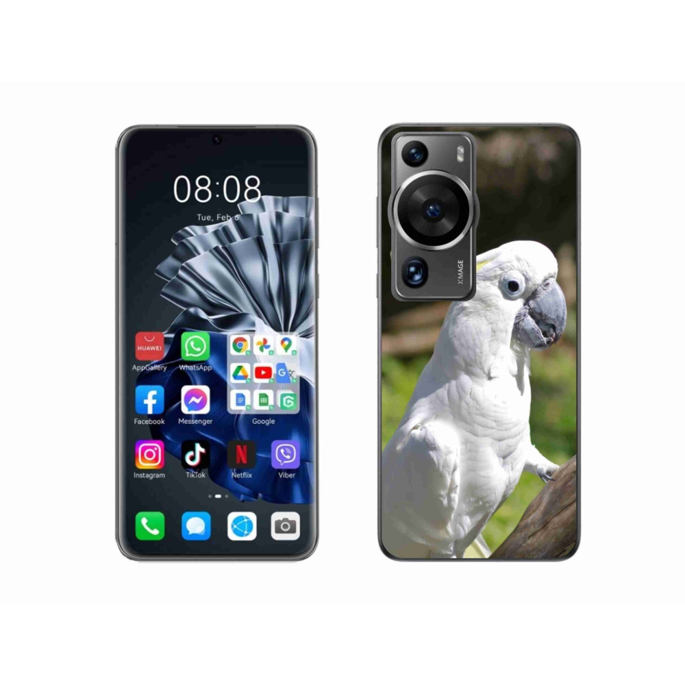 Gelový kryt mmCase na Huawei P60 Pro - papoušek kakadu 2