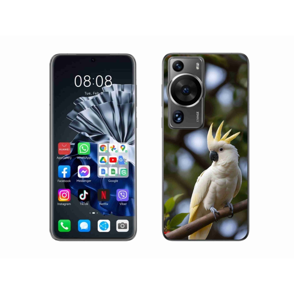 Gelový kryt mmCase na Huawei P60 Pro - papoušek kakadu 3