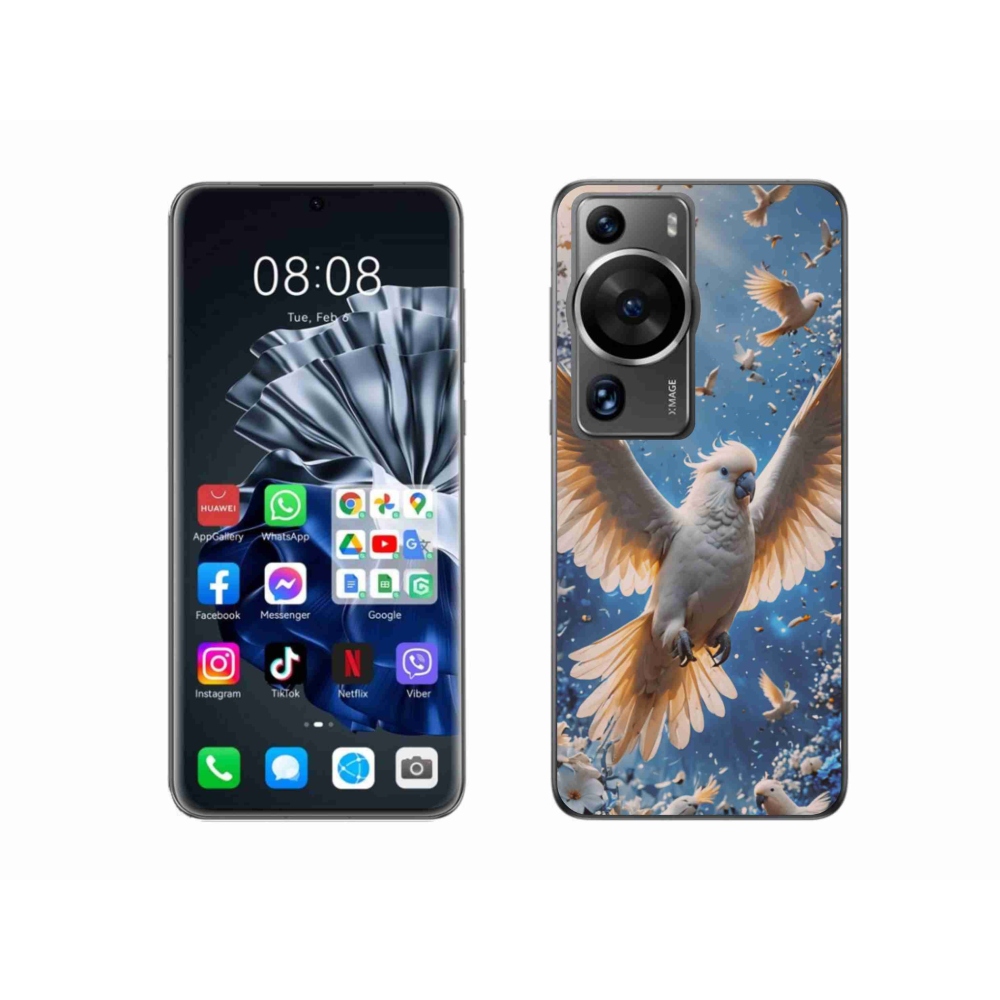 Gelový kryt mmCase na Huawei P60 Pro - papoušek kakadu