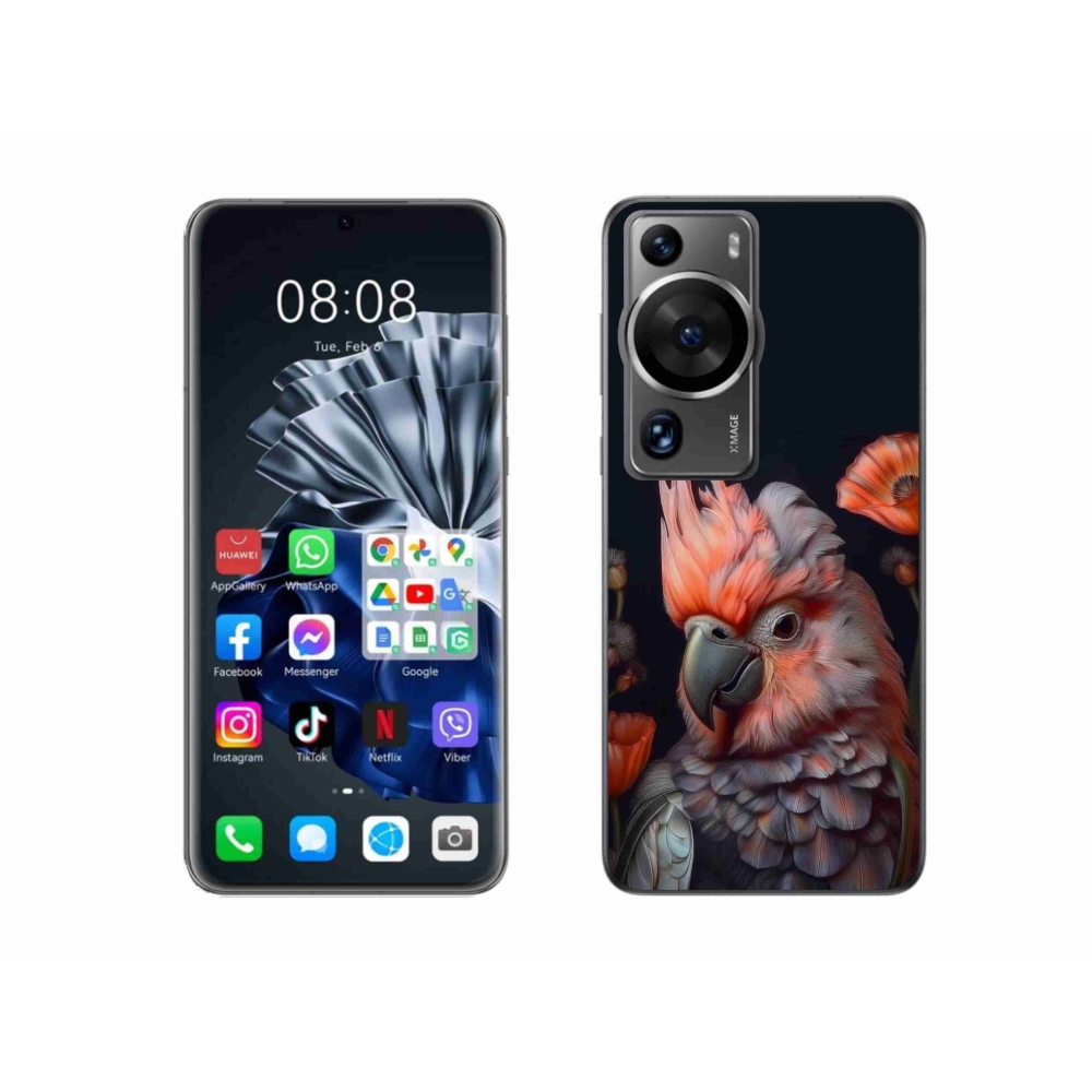 Gelový kryt mmCase na Huawei P60 Pro - papoušek kakadu v barvách