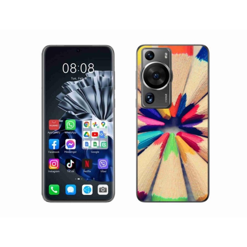 Gelový kryt mmCase na Huawei P60 Pro - pastelky