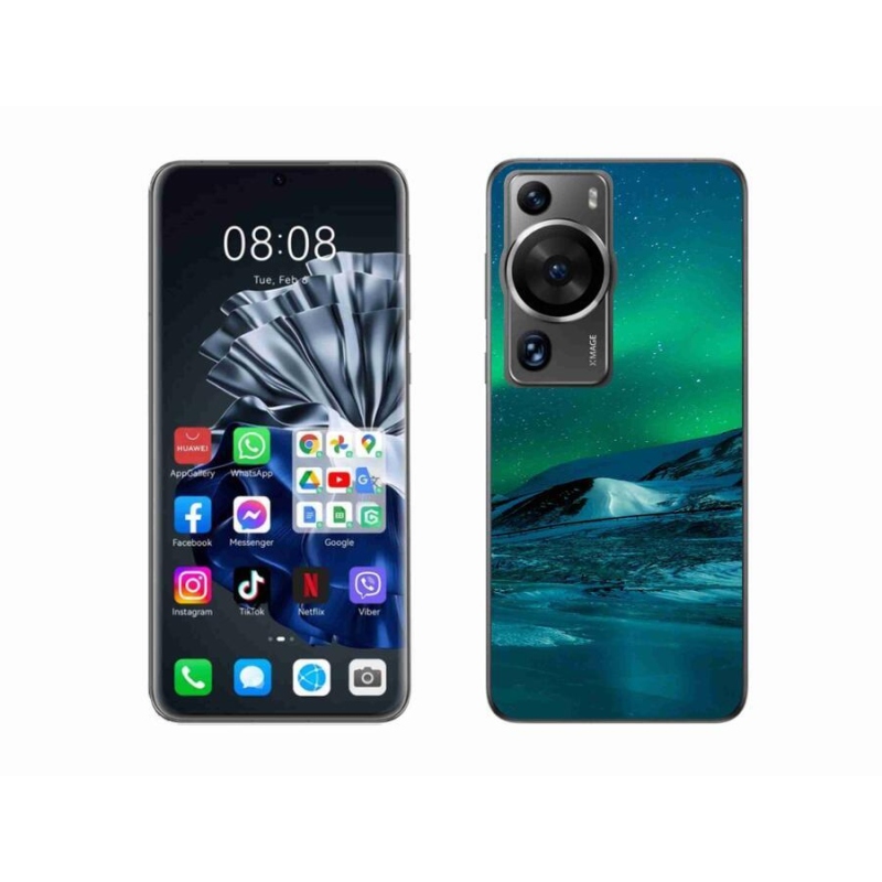 Gelový kryt mmCase na Huawei P60 Pro - polární záře