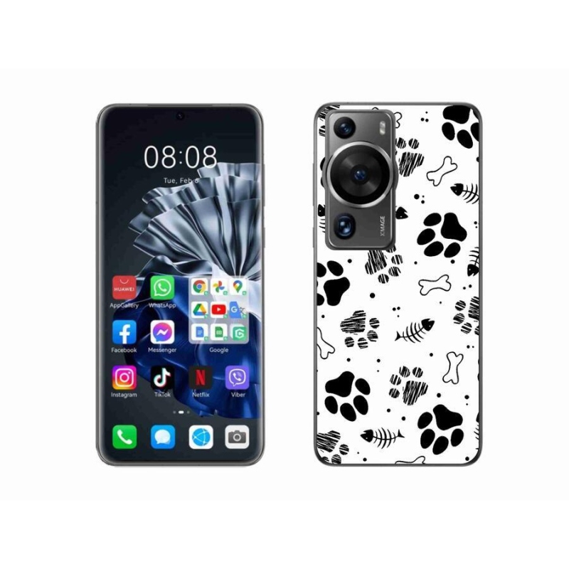 Gelový kryt mmCase na Huawei P60 Pro - psí tlapky 1