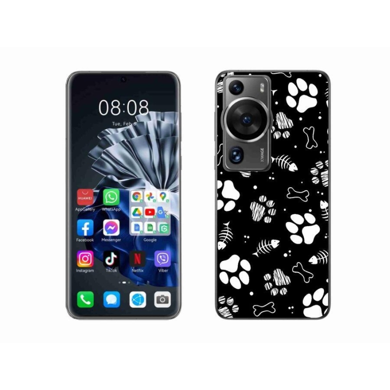 Gelový kryt mmCase na Huawei P60 Pro - psí tlapky