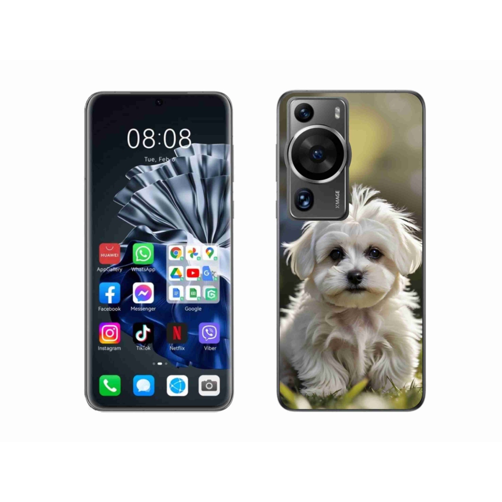 Gelový kryt mmCase na Huawei P60 Pro - roztomilý maltézský psík