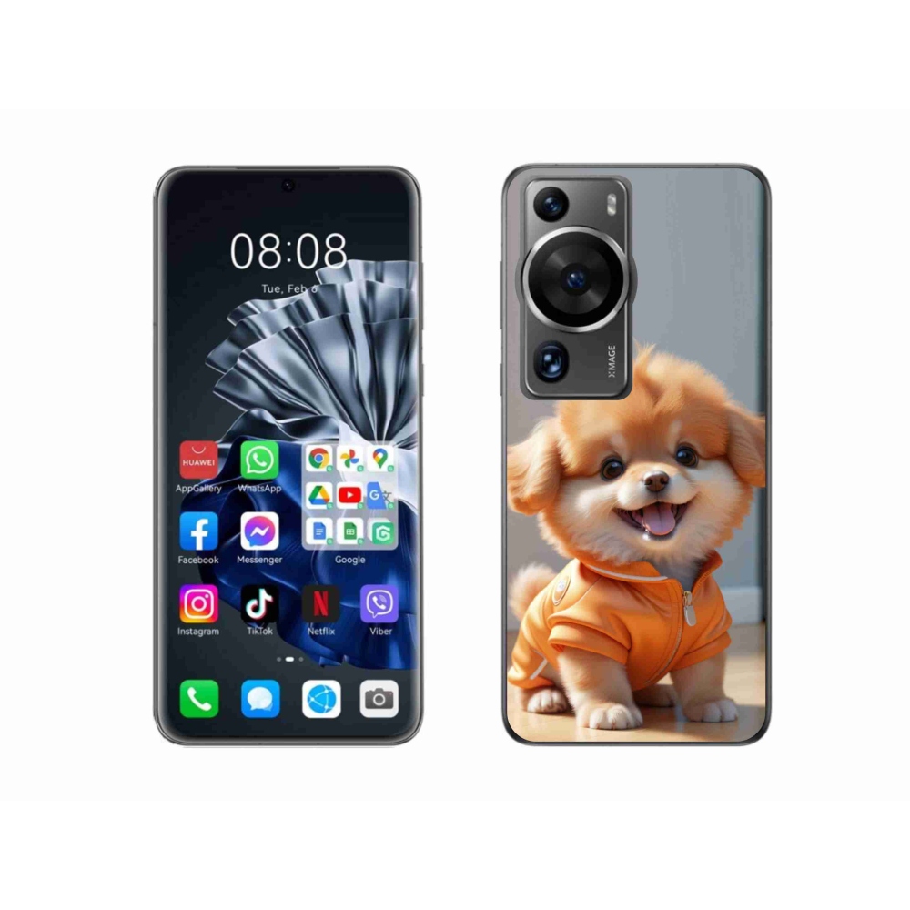 Gelový kryt mmCase na Huawei P60 Pro - roztomilý pomeranian v mikině