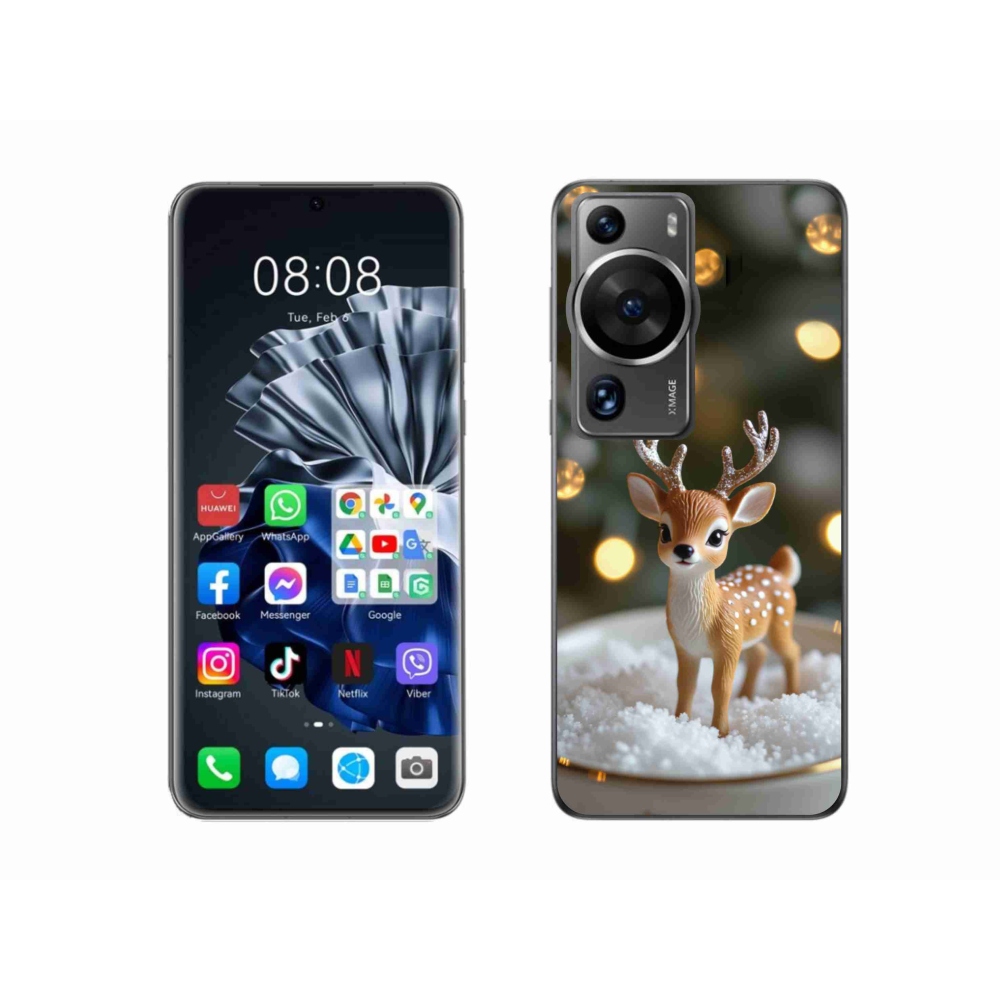 Gelový kryt mmCase na Huawei P60 Pro - roztomilý vánoční jelen