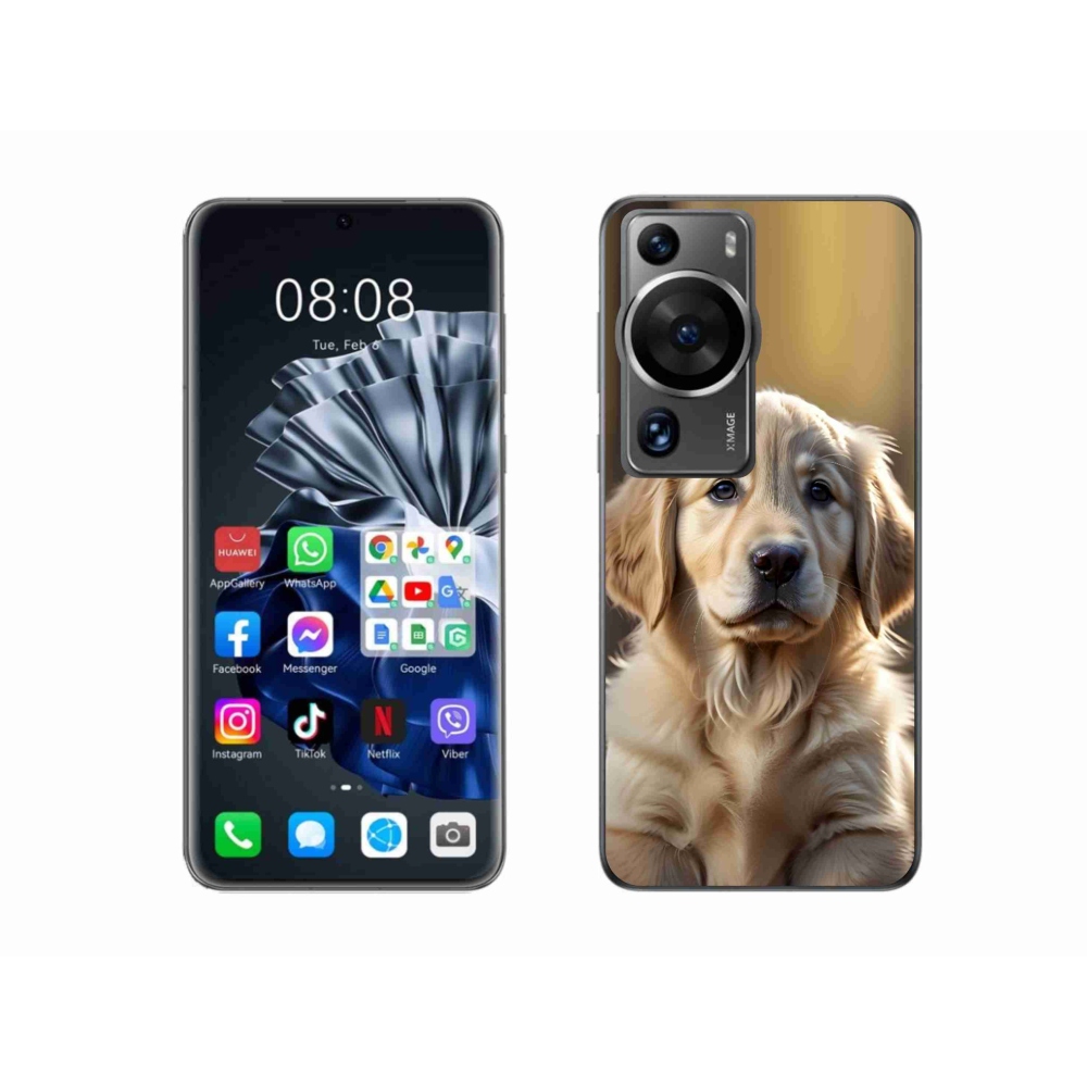 Gelový kryt mmCase na Huawei P60 Pro - roztomilý zlatý retrívr