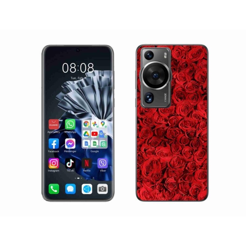 Gelový kryt mmCase na Huawei P60 Pro - růže