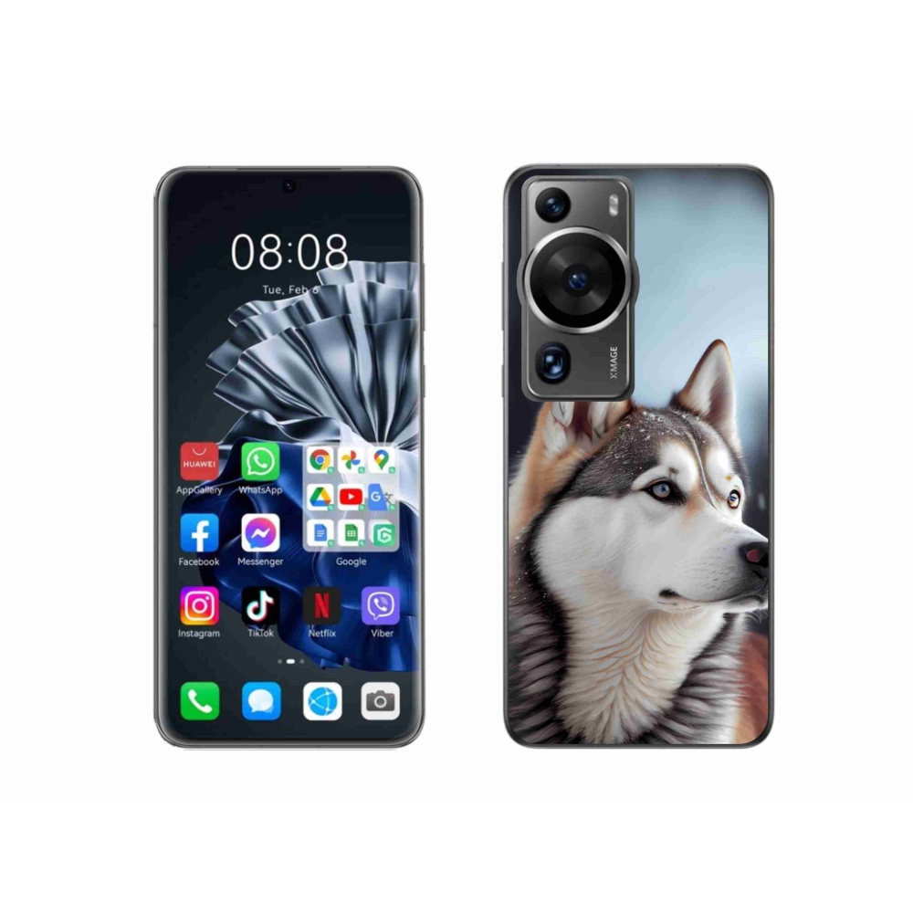 Gelový kryt mmCase na Huawei P60 Pro - sibiřský husky