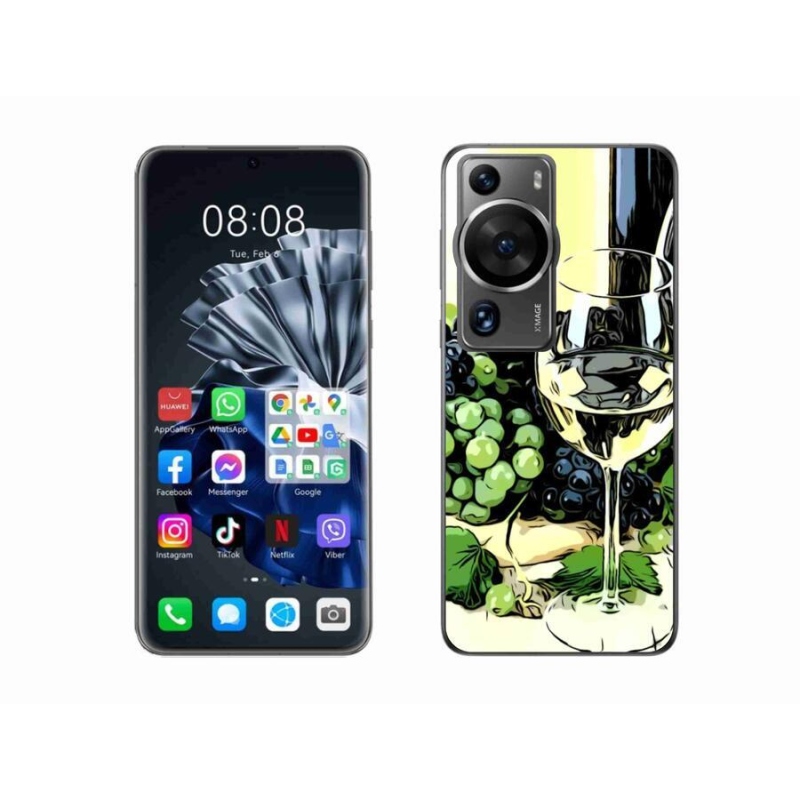 Gelový kryt mmCase na Huawei P60 Pro - sklenka vína