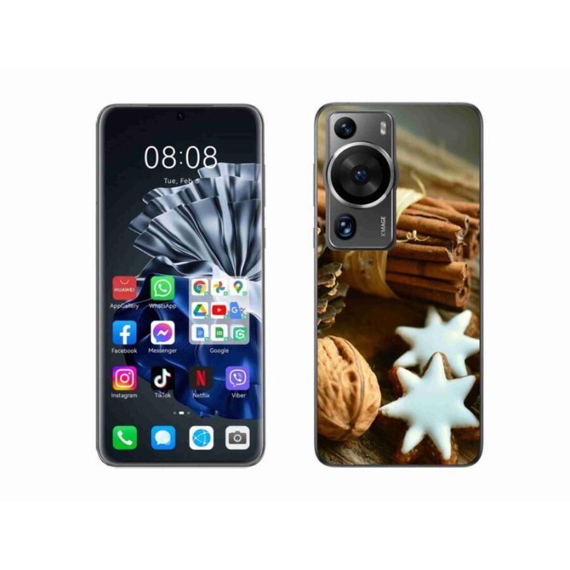 Gelový kryt mmCase na Huawei P60 Pro - skořice a perníčky