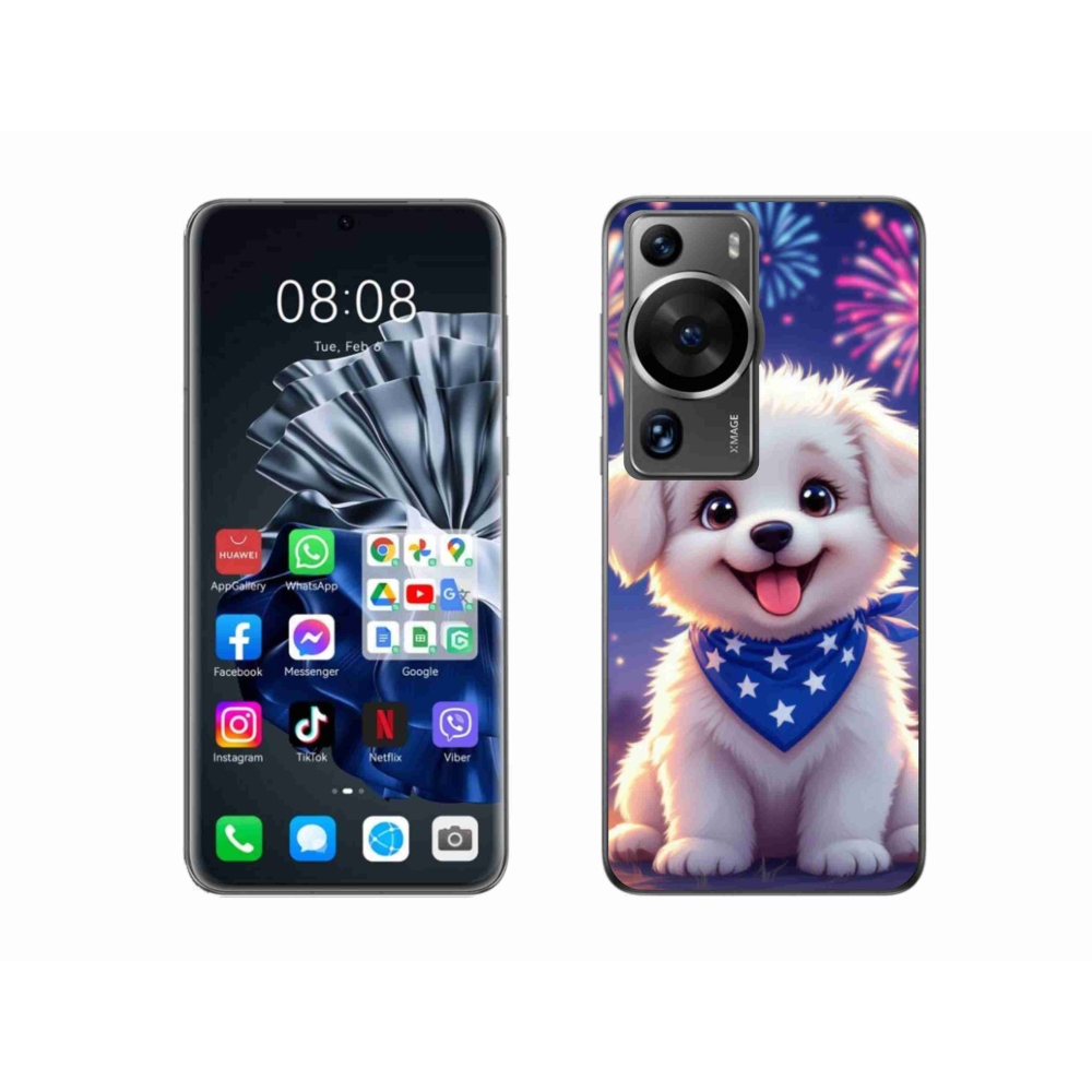 Gelový kryt mmCase na Huawei P60 Pro - slavnostní štěně