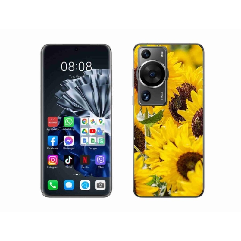 Gelový kryt mmCase na Huawei P60 Pro - slunečnice