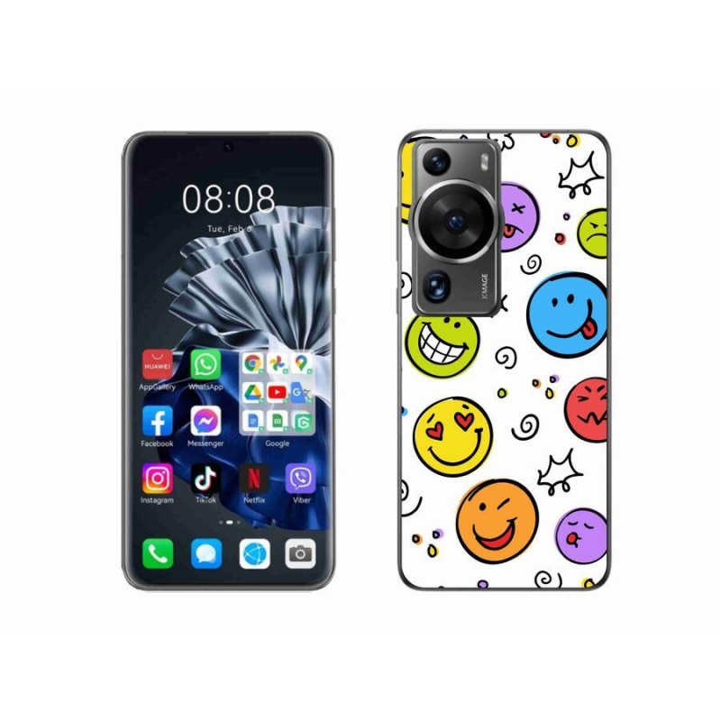 Gelový kryt mmCase na Huawei P60 Pro - smajlíci