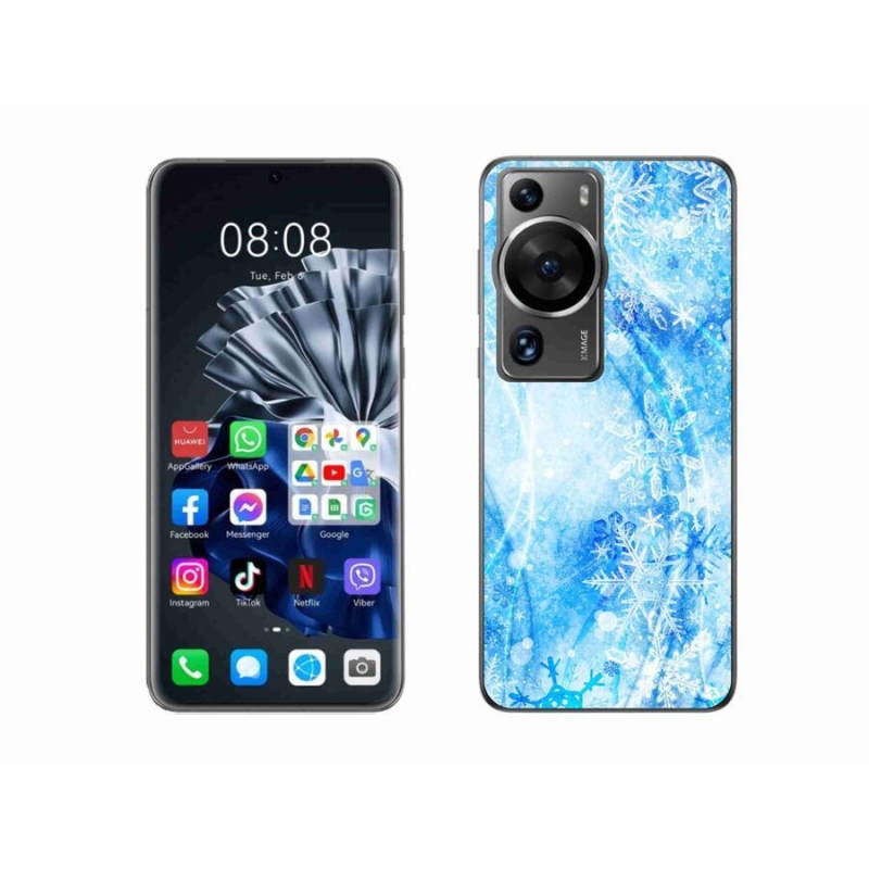 Gelový kryt mmCase na Huawei P60 Pro - sněhové vločky