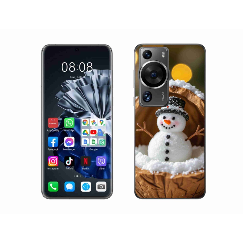 Gelový kryt mmCase na Huawei P60 Pro - sněhulák 4