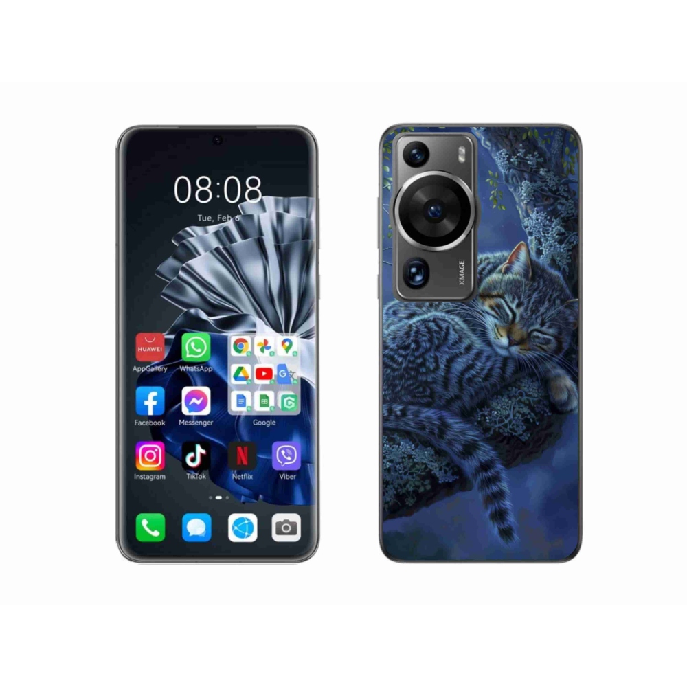 Gelový kryt mmCase na Huawei P60 Pro - spící kočka