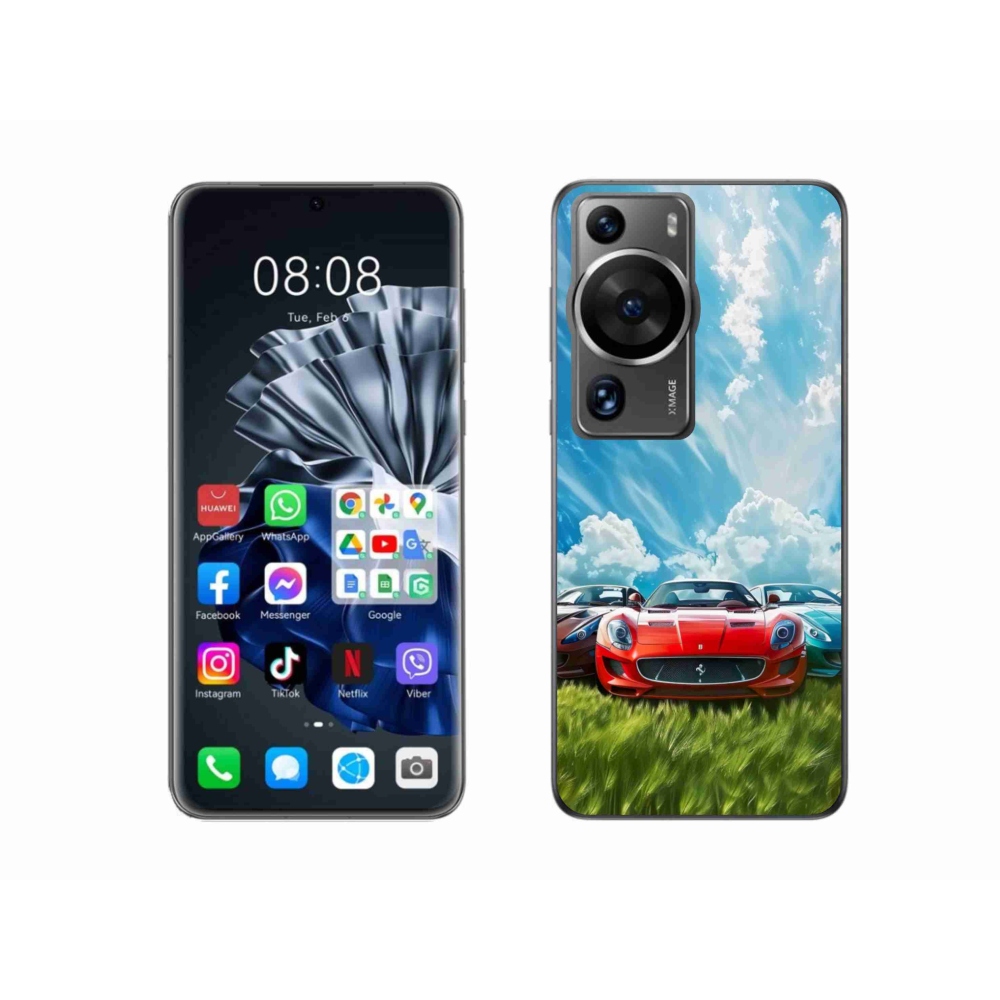 Gelový kryt mmCase na Huawei P60 Pro - sportovní vozy
