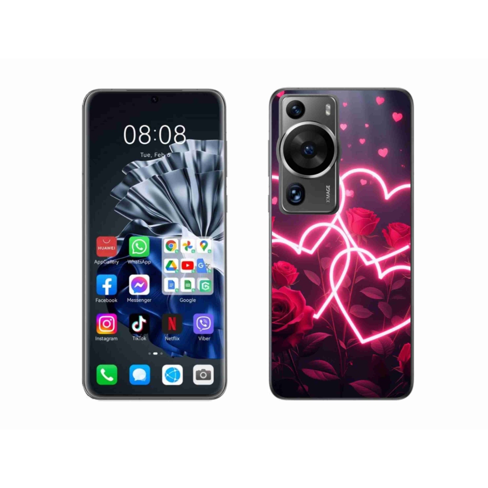 Gelový kryt mmCase na Huawei P60 Pro - srdce lásky