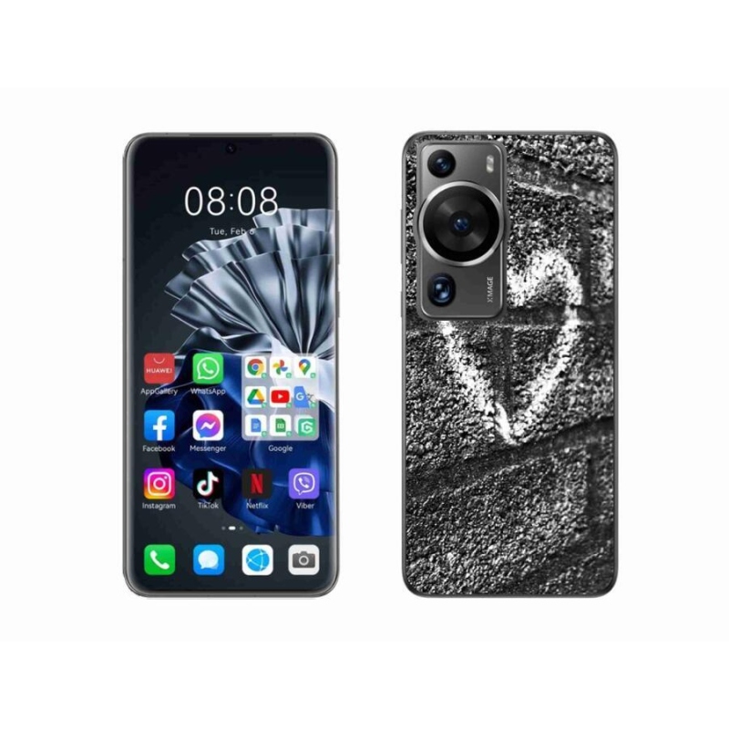 Gelový kryt mmCase na Huawei P60 Pro - srdce na zdi